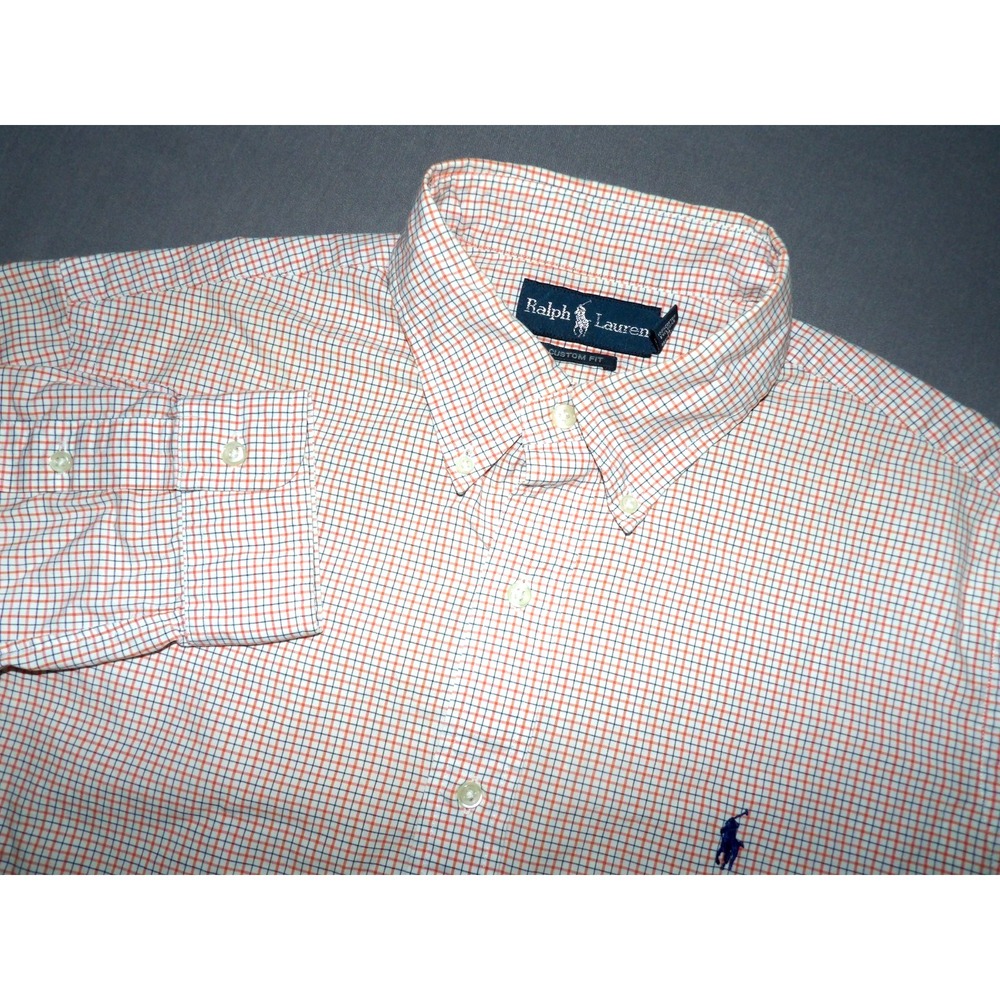 Polo Ralph Lauren Custom Slim Fit Long Sleeved Plaid Button Up Shirt Men's Large